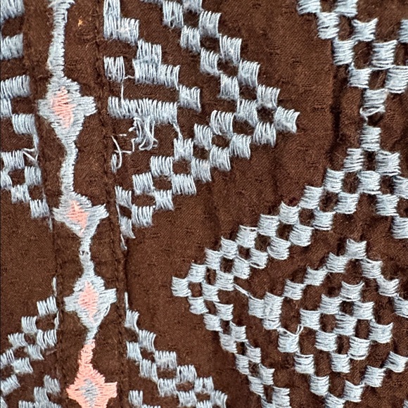 Lucky Brand Black and Blue Patterned Blouse - Picture 4 of 7